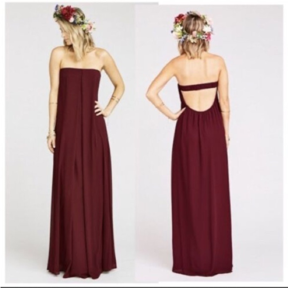SOLD - Show Me Your Mumu Sirene Merlot Maxi Dress
